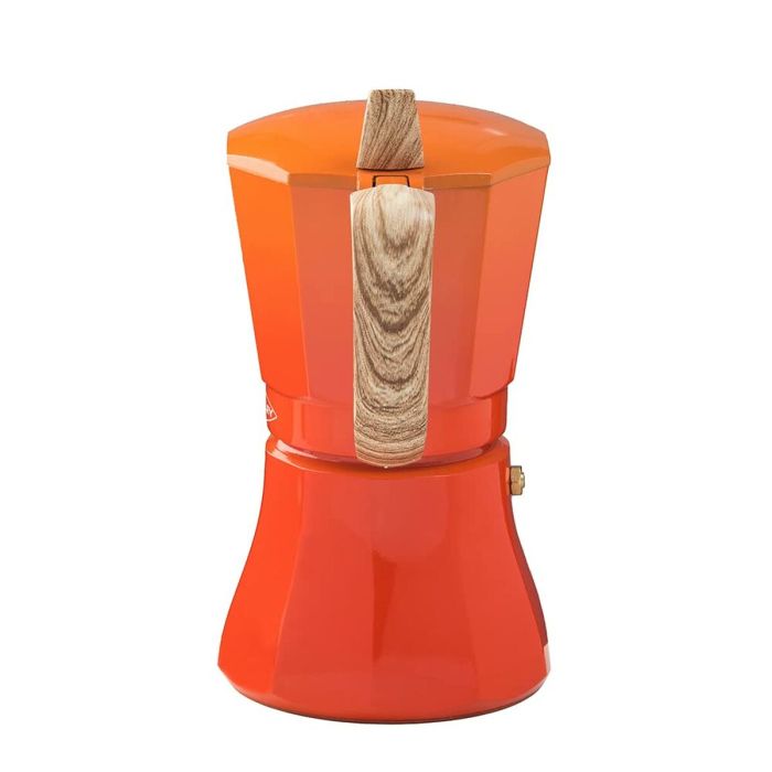 Cafetière Italienne Oroley Petra Orange Aluminium 6 Tasses 1