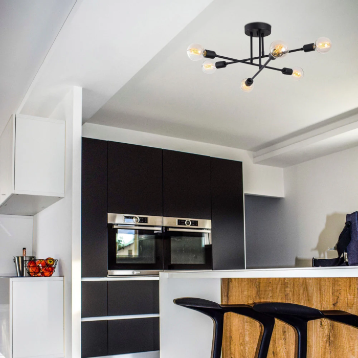 BX3 LIGHT Makurdi - Lampe de Plafond Décorative Moderne pour Intérieur, Installation sur Surface ou Suspendue, Compatible LED, Réf. BX3-OPV-521SHN1132 BX3 LIGHT Makurdi - Lampe de Plafond Décorative Moderne pour Intérieur, Installation sur Surface ou Suspendue, Compatible LED, Réf. BX3-OPV-521SHN1132