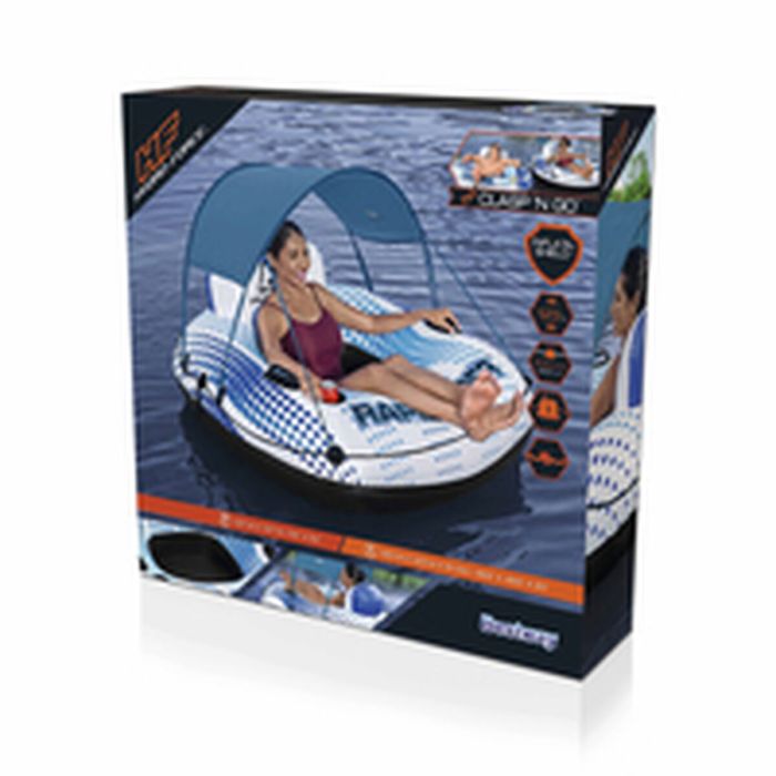 Bestway Bouée Gonflable avec Poignées Rapid Rider avec Parasoleil D137 cm Plage et Piscine 43725 17