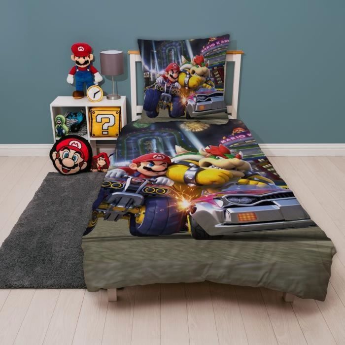 Parure de couette Mario Bros 25 x 5 x 30 cm Multicouleur Lit 2 persones 2 Pièces 4