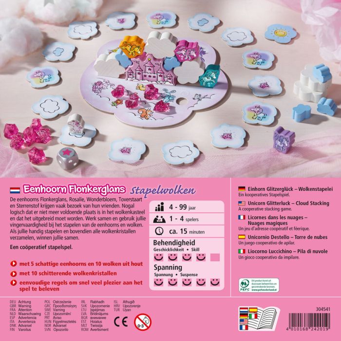 Jeu de société HABA Unicorn Glitterluck Cloud Stacking 5 Jeu de société HABA Unicorn Glitterluck Cloud Stacking 5