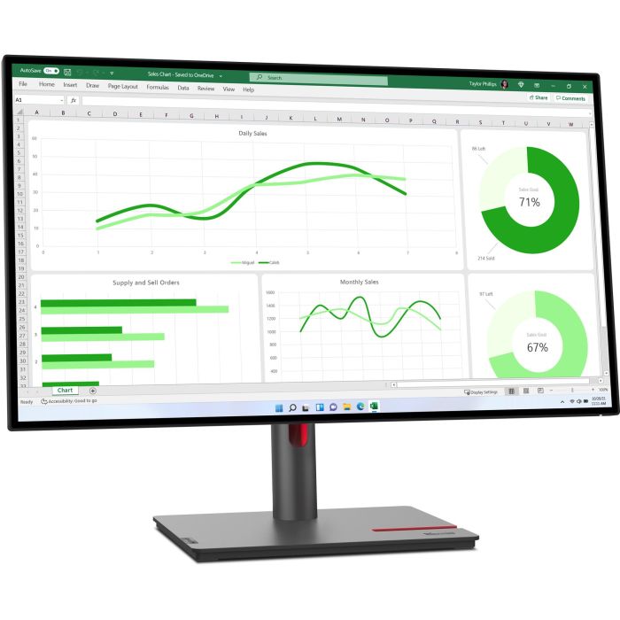 68,6cm/27" (2560x1440) Lenovo ThinkVision P27q-30 16:9 QHD IPS 4ms 60Hz HDMI DP Pivot Black 5