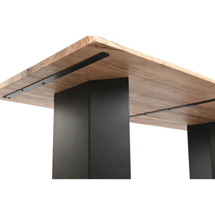 Table de Salle à Manger Home ESPRIT Métal Bois d'acacia 200 x 100 x 76 cm 4