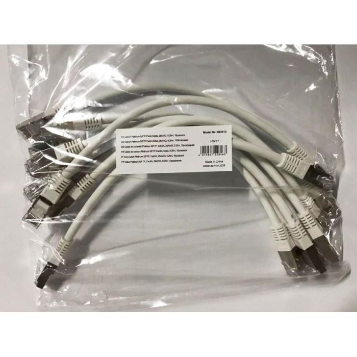 Equip Patchkabel Cat6A 10x/set S/FTP 2xRJ45 0.25m ws Plat. 2