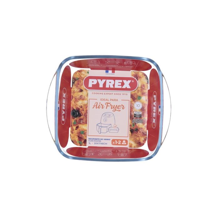 Fuente Cuadrada Vidrio Airfryer Pyrex 20x17 cm -1 L 3