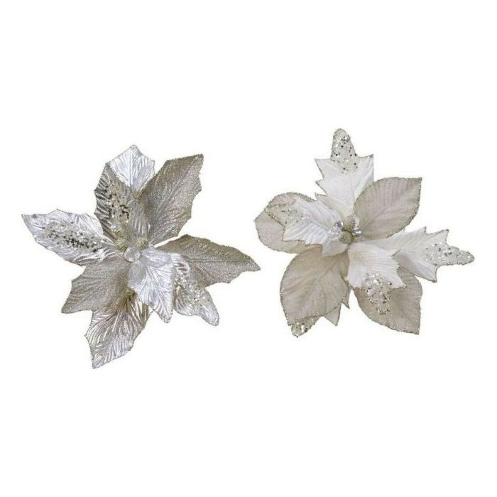 Fleur décorative Bleu Noël 1