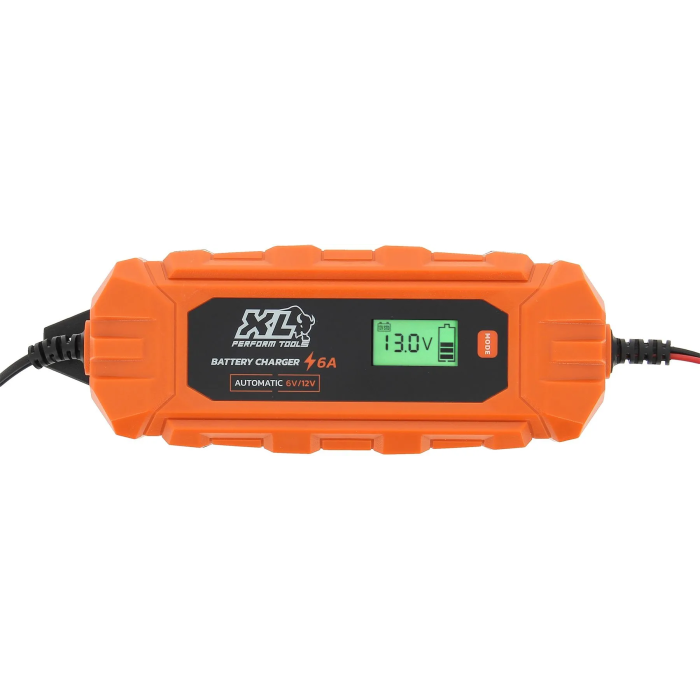 Xl Perform Tools Chargeur de batterie XLPT 6A 100W 12V pour voiture avec câble 3 m IP65, écran digital et mode Supply pour 6V/12V AGM, GEL, Lithium, Plomb Xl Perform Tools Chargeur de batterie XLPT 6A 100W 12V pour voiture avec câble 3 m IP65, écran digital et mode Supply pour 6V/12V AGM, GEL, Lithium, Plomb