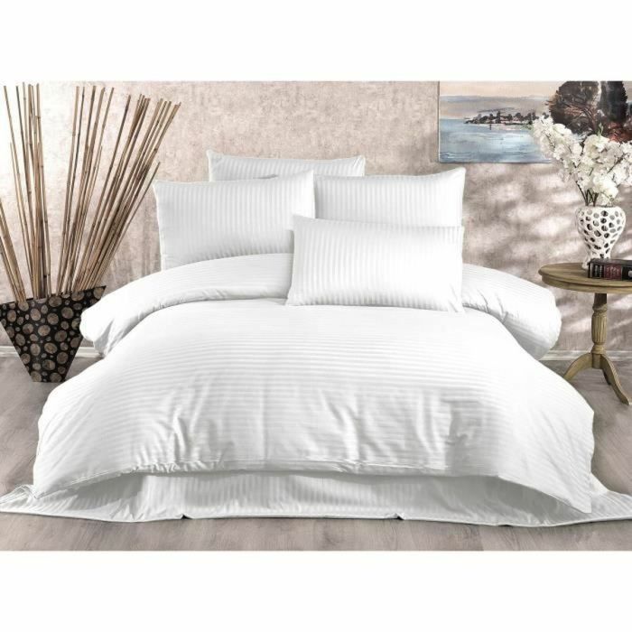Parure de couette Blanc Lit king size 3 Pièces 4