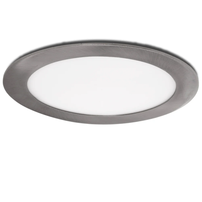 Plaque LED Circulaire 18W 1800lm 6000K Nickel Satiné 50.000H [GL-CL-R18N-CW] 1