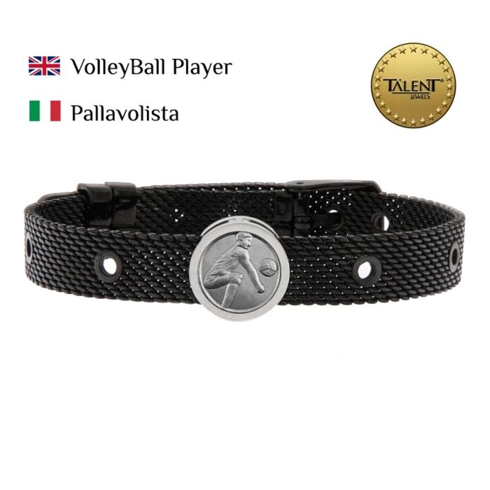 Bracelet Unisexe VolleyBall Player Talent Jewels TJA-1-12-03-2-235 Noir 1