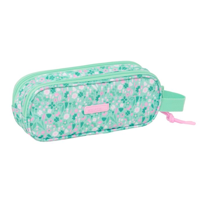 Trousse Fourre-Tout Double Safta Cuore Menthe 21 x 8 x 6 cm 1