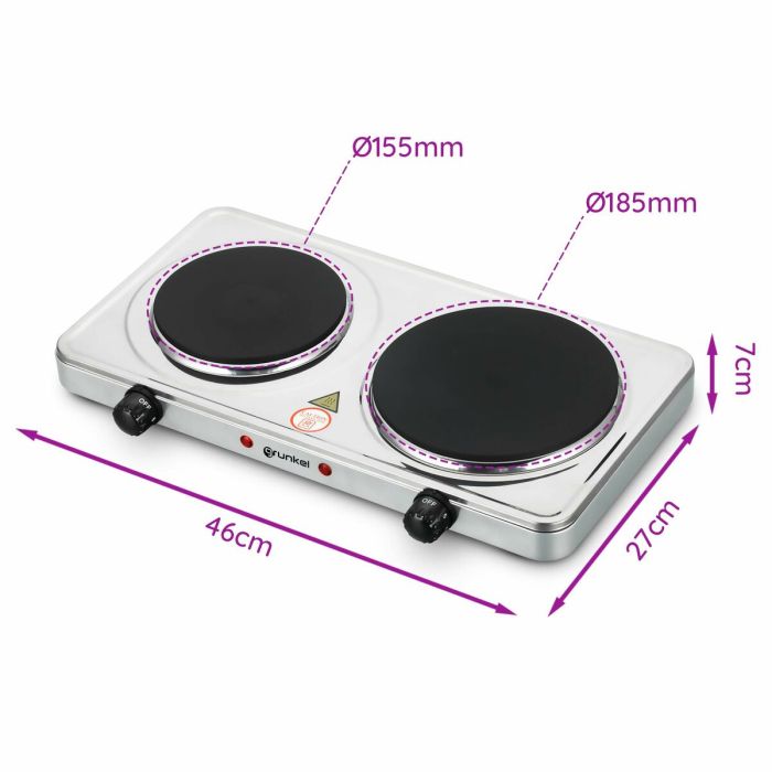 Plaque de cuisson Grunkel EHP218INOX 2500 W 1