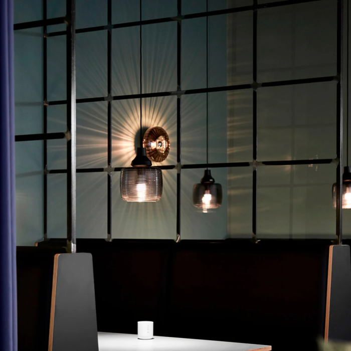 Lampe suspendue New Wave Stripe Clear E27 sans ampoule 4