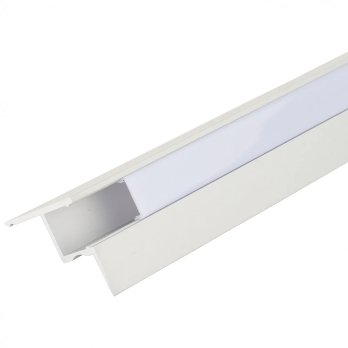 Profilé Aluminium pour Bande LED, Installation Plafond, Diffuseur Opal, 1 Mètre 2