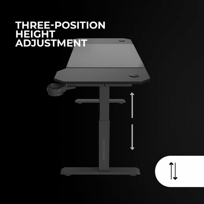 Bureau Gaming Mars Gaming ERGO Noir 140 x 60 cm 5