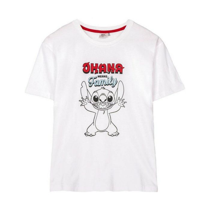 T-shirt à manches courtes femme Stitch Blanc 0 T-shirt à manches courtes femme Stitch Blanc 0
