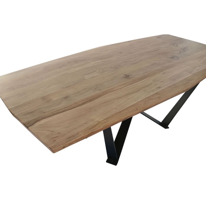 Table de Salle à Manger Home ESPRIT Métal Bois d'acacia 220 x 100 x 76 cm 5
