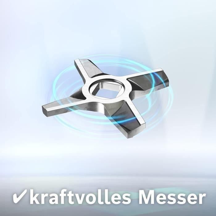 Bosch MUZ5FW1 Hachoir à viande pour Kitchen Machine MUM5 avec disque ajouré en inox (diamètre 4.5 mm) - Accessoire robot multifonction Bosch MUZ5FW1 Hachoir à viande pour Kitchen Machine MUM5 avec disque ajouré en inox (diamètre 4.5 mm) - Accessoire robot multifonction