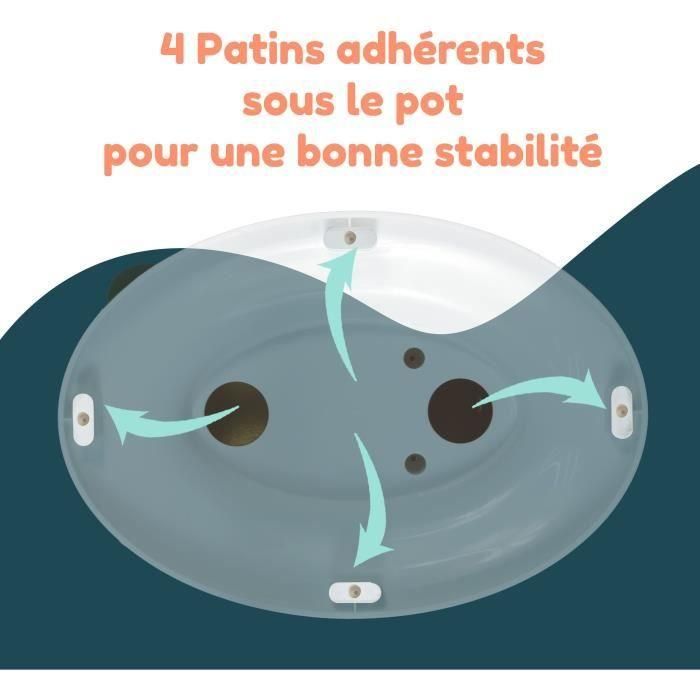 Pot bébé éducatif BAMBISOL - Couvercle et siege rabattable - Manette chasse-d'eau 1