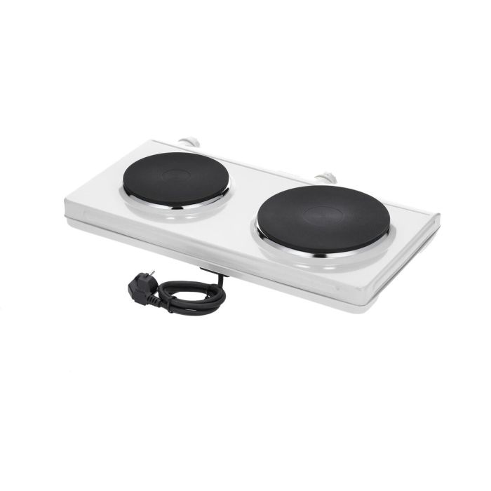 Severin DK 1042 - Plaque de cuisson électrique 2 zones (plaques scellées) - 1500W + 1000W - Blanc - Pour comptoir