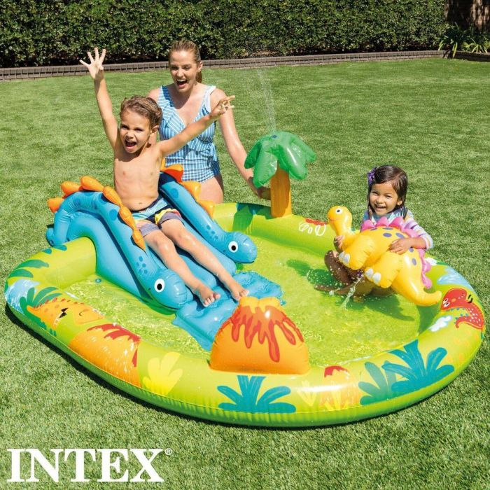 Pataugeoire gonflable pour enfants Intex Parc de jeux Dinosaures 191 x 58 x 152 cm (3 Unités) 3