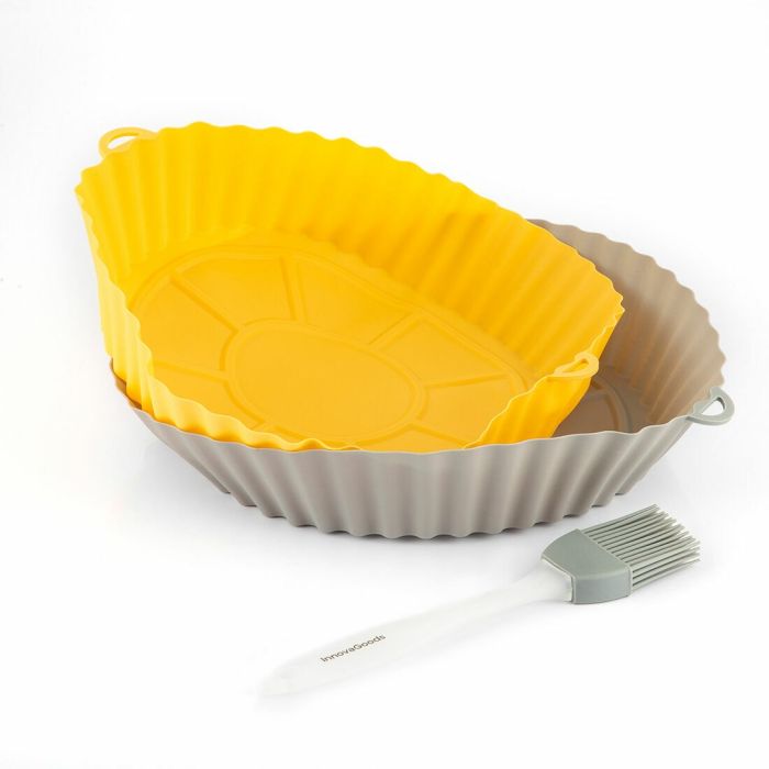 Pack Paniers en Silicone avec Pinceau pour Friteuses à Air et Friteuse à Air avec Gril, Accessoires et Livre de Recettes InnovaG 1 Pack Paniers en Silicone avec Pinceau pour Friteuses à Air et Friteuse à Air avec Gril, Accessoires et Livre de Recettes InnovaG 1