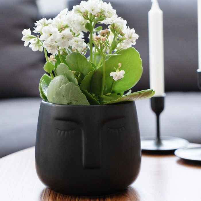 Cache-pot Vinthera Moa Noir Céramique 13,5 X 13 cm 2