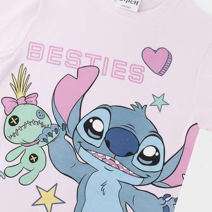 T shirt à manches courtes Enfant Stitch Rose clair 41 1