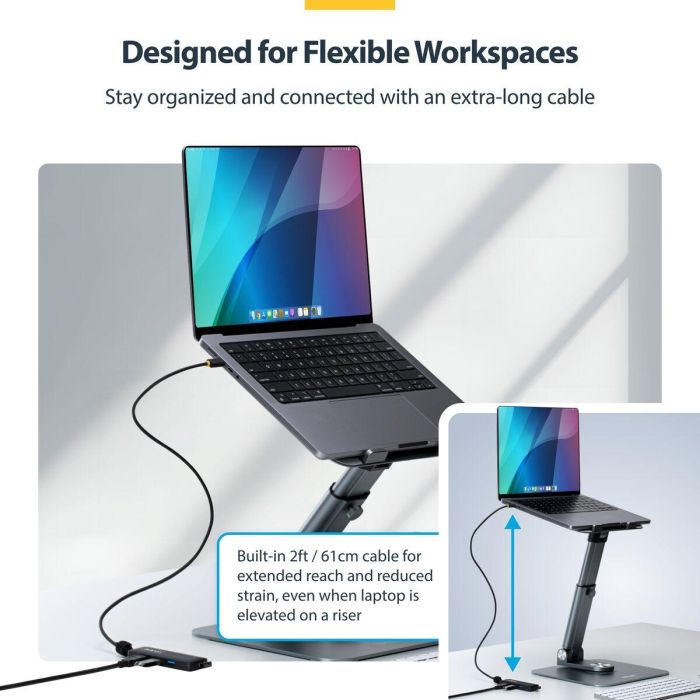 Hub USB Startech H5C4A-USB-HUB-2 Noir 3