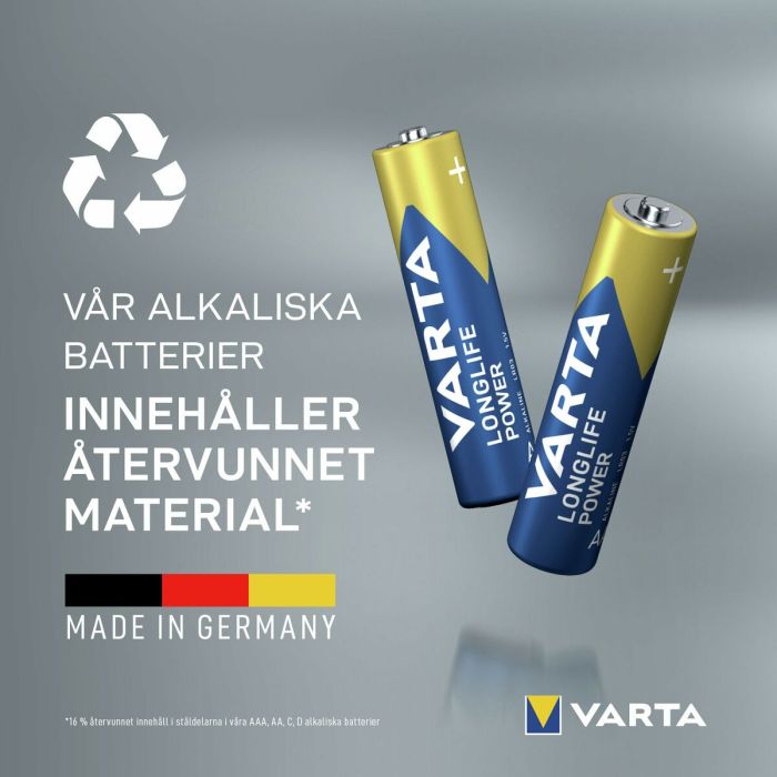 Batteries Varta longlife power aaa - lr03 1,5 V AAA LR03 (24 Pièces) (24 Unités) 5 Batteries Varta longlife power aaa - lr03 1,5 V AAA LR03 (24 Pièces) (24 Unités) 5