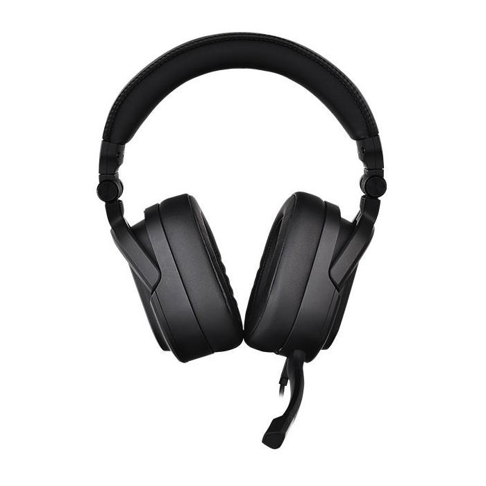 Thermaltake Casque Gaming Argent H5 RGB 7.1 avec fil - Surround DTS Headphone:X 2.0, 20-40000 Hz, Micro intégré, Noir