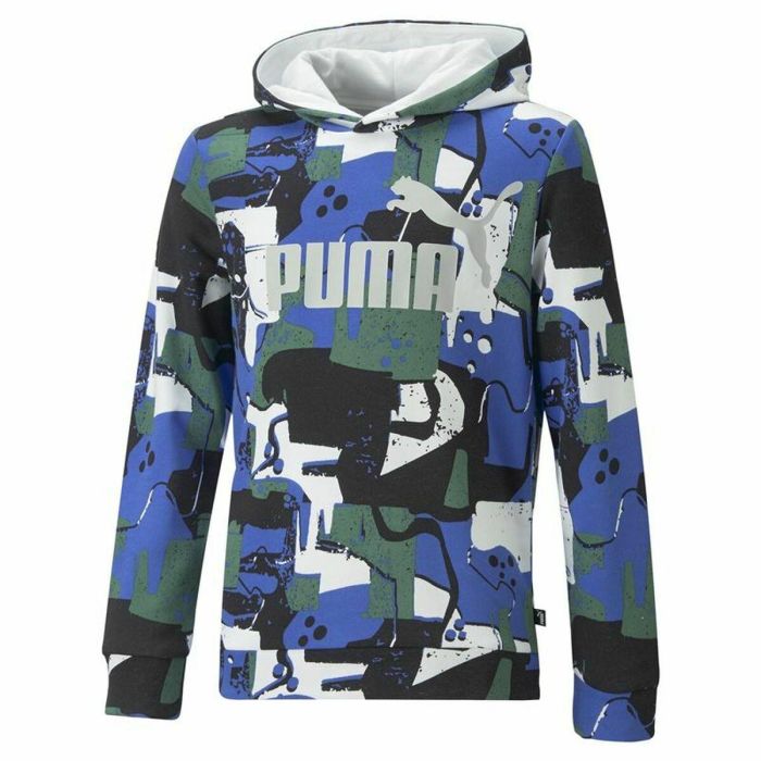 Sweat-shirt Enfant Puma Essentials+ Street Art Aop Bleu 0 Sweat-shirt Enfant Puma Essentials+ Street Art Aop Bleu 0