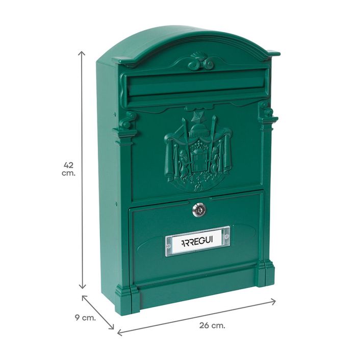 Boîte aux lettres Arregui Vert 26 X 9 X 42 CM Aluminium 1 Boîte aux lettres Arregui Vert 26 X 9 X 42 CM Aluminium 1