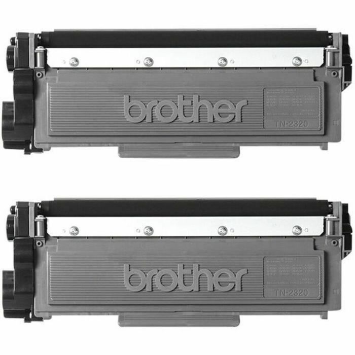 Brother TN-2320TWIN Noir Toner Original Lot de 2 jusqu'à 2600 pages ISO/IEC 19752