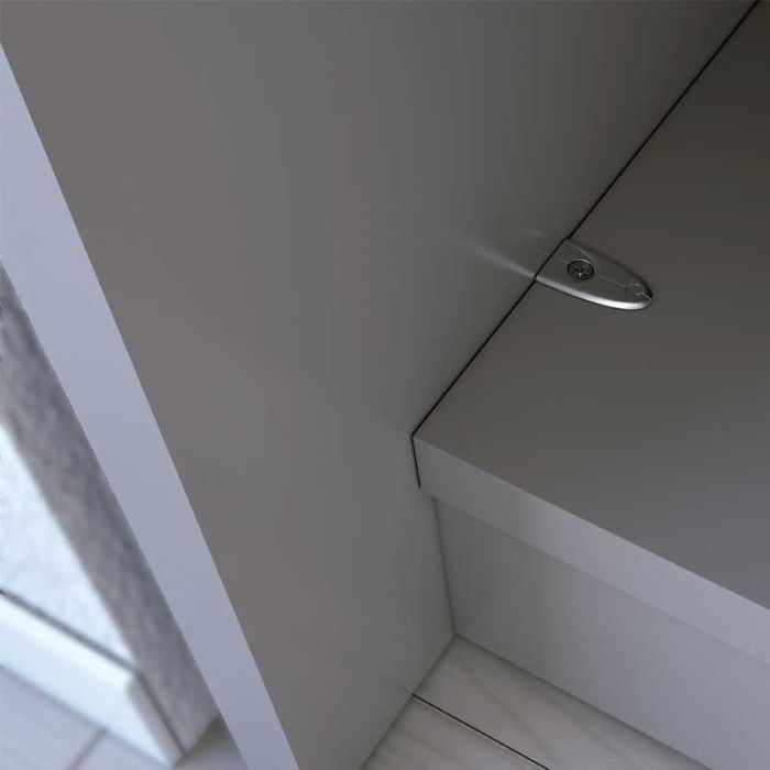 Soporte Union Elefant Zamak Niquel Sp19Mm. Para Tableros De 19Mm. Italiana Ferramenta 2