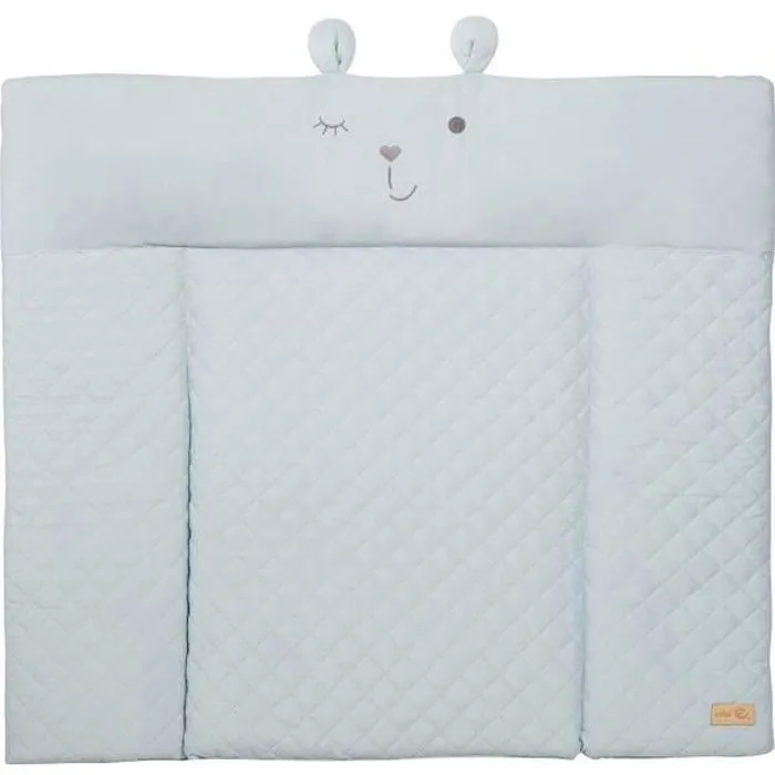 Roba - Matelas à langer Style - Visage d'ours Benny - 85 x 75 cm - Bleu clair - Doux et imperméable Roba - Matelas à langer Style - Visage d'ours Benny - 85 x 75 cm - Bleu clair - Doux et imperméable