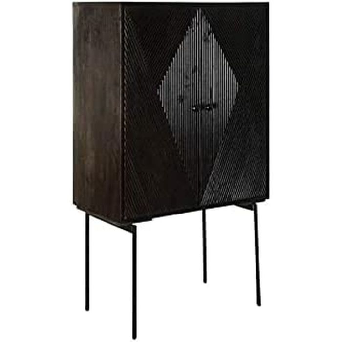 Buffet DKD Home Decor Noir Brun foncé Métal Bois de manguier 84 x 43 x 153,5 cm 6