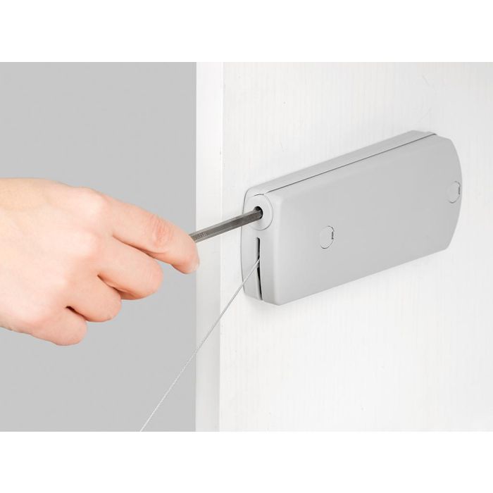 Emuca Mécanisme de porte Relevable Microwinch, 4kg, acier et plastique, gris 1