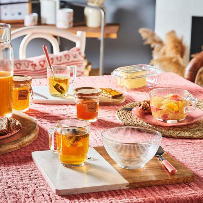 Taza Vidrio Stripy Luminarc 9 cL 2 Taza Vidrio Stripy Luminarc 9 cL 2