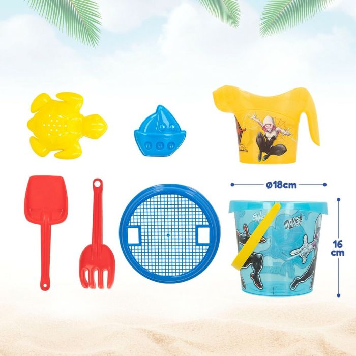 Set de jouets de plage Spider-Man 18 x 16 x 18 cm (12 Unités) 1 Set de jouets de plage Spider-Man 18 x 16 x 18 cm (12 Unités) 1