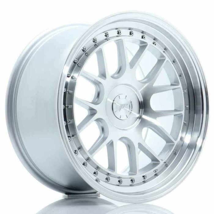 Japan Racing JR4018955X1572SM Roue 18x9,5 Et15-35 5H Blanc Silver Machined Face