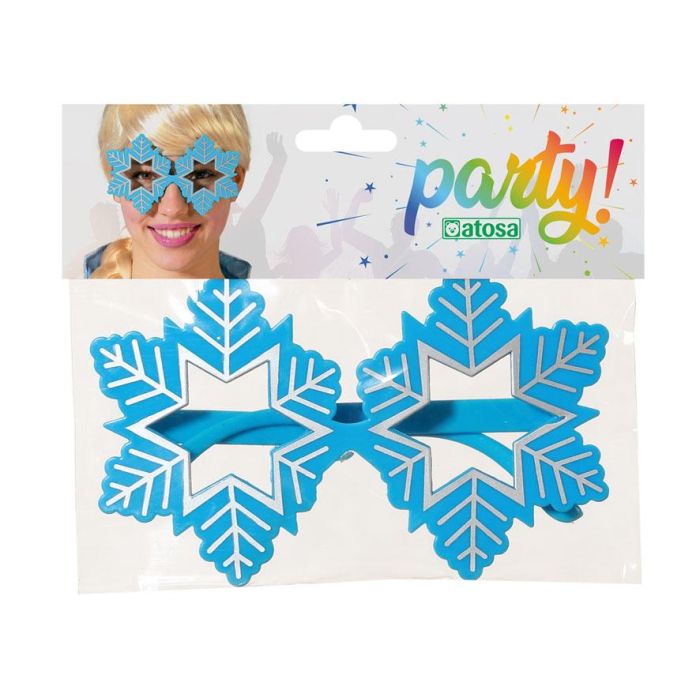 Gafas Copos De Nieve Azules Pour Princesses Et Personnages Hivernaux - Lunettes De Déguisement En Forme De Flocon De Neige Pour Événements Thématiques