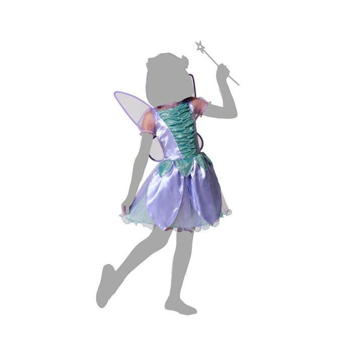 Déguisement de Fée pour Fille Violet 7-9 Ans - Robe avec Accessoire Dorsal - Polyester - Pour Fêtes et Carnaval
