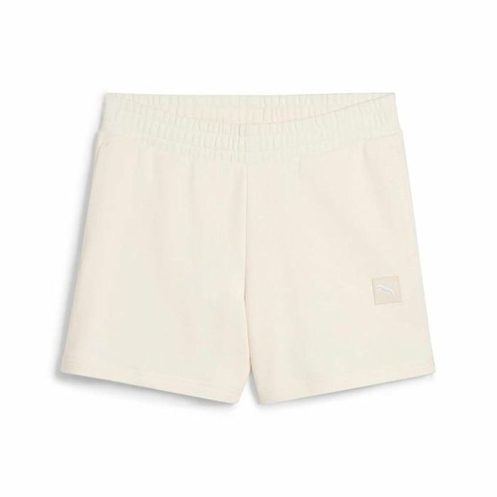 Short de Sport pour Femme Puma Essentials Elevatedd-Ris Blanc Naturel