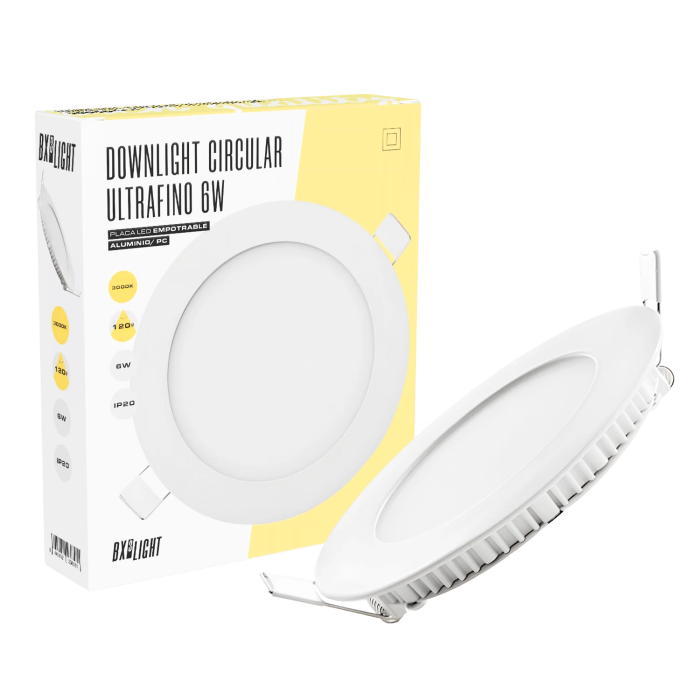 BX3 LIGHT Plaque LED circulaire 6W, 400Lm, 6000K, 40000h, empotrable ou de surface, modèle BX3-GP-LZ-1 pour intérieur BX3 LIGHT Plaque LED circulaire 6W, 400Lm, 6000K, 40000h, empotrable ou de surface, modèle BX3-GP-LZ-1 pour intérieur