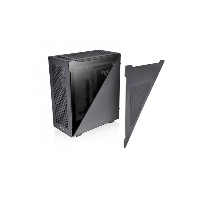 Thermaltake Divider 500 TG Air - CA-1T4-00M1WN-02 - Boîtier PC Midi-Tower Noir avec vitre latérale, support ATX, micro-ATX, Mini-ITX et 1 port USB-C