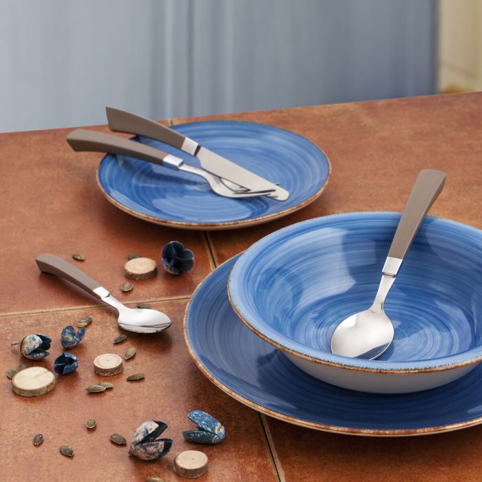 Assiette creuse Quid Vita Bleu Céramique (ø 21,5 cm) (12 Unités) 1