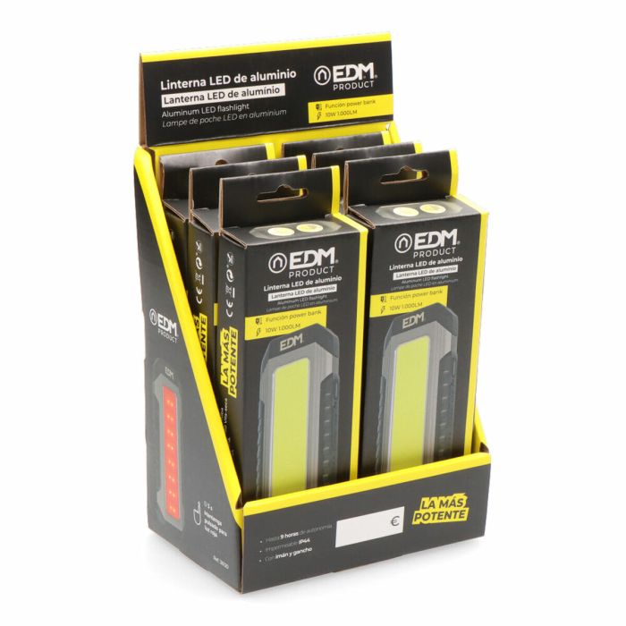 Lampe Torche LED EDM 36120 18650 5 W 10 W 1000 Lm 200 Lm Double 8