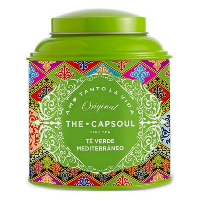 The Capsoul Thé Vert Méditerranéen en Vrac 100g Saveurs Fruits, Citron et Fleurs Antioxydant