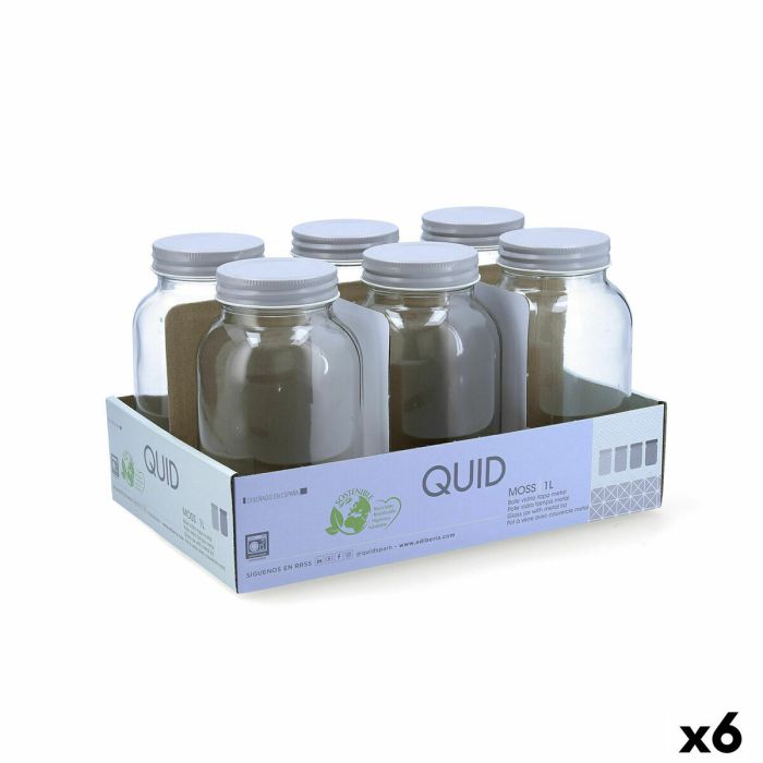 Bocal Quid Moss Gris verre 1 L (Pack 6x) 3